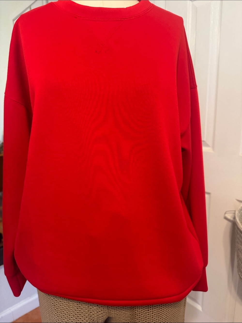 Vibrant Red Crewneck Sweatshirt